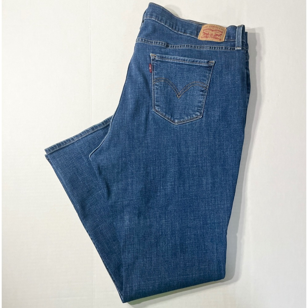 Levis Classic Bootcut Jeans Womens 22W Medium Wash Blue Denim Mid Rise Stretch